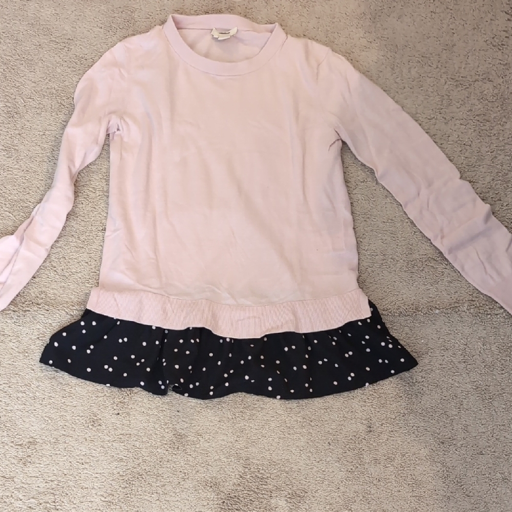 Chic Pink and Black Polka Dot Sweater